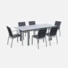 Table De Jardin Extensible Aluminium, 6 Chaises Couleur : Gris / Gris Foncé 1 Table De Jardin Extensible Aluminium, 6 Chaises Couleur : Gris / Gris Foncé -Sweeek xtsafm210r6at 35202979814ca59f208bf4902526b0b2