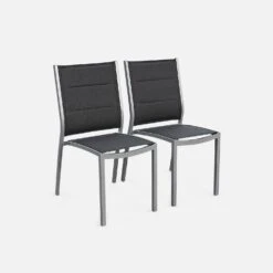 Table De Jardin Extensible Aluminium, 6 Chaises Couleur : Gris / Gris Foncé -Sweeek xtsafm210r6at b51cae6debb5d3b0867002cf03037fc6
